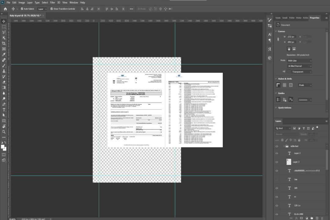 Modèle Word et PDF de relevé de compte USA Fifth Third Bank, 2 pages template